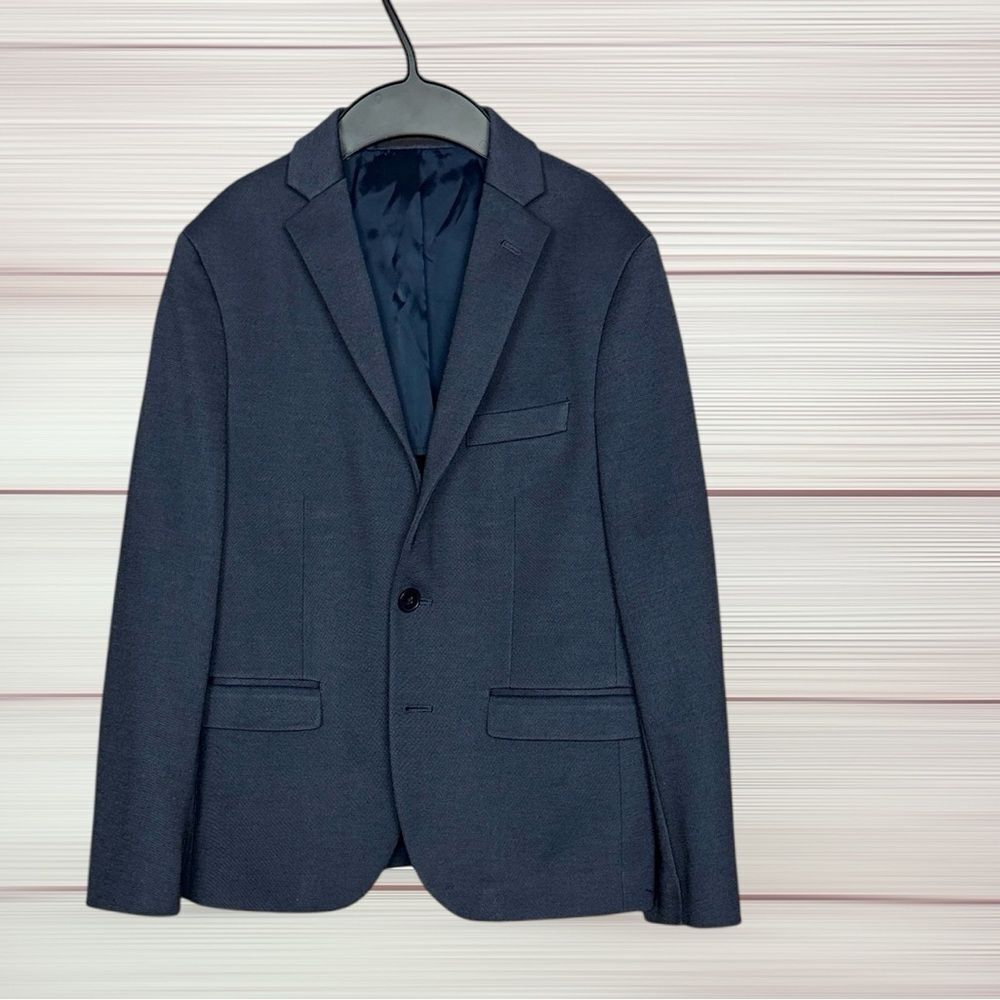 1670 Boy's Blazer Suit Jacket Blue Single Breasted Double Vented US 12 Slim Fit
